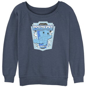 �A�j���L�����N�^�[ ���f�B�[�X �g�b�v�X T�V���c �p�C�� Licensed Character Juniors' Pokemon Blue Squirtle Badge 007 Slouchy Terry Pullover Blue Heather �w�U�[