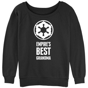 �A�j���L�����N�^�[ ���f�B�[�X �g�b�v�X T�V���c �p�C�� �G���p�C�A ���S Licensed Character Juniors' Star Wars Empire's Best Grandma Empire Logo Slouchy Terry Pullover Black �u���b�N