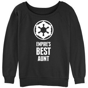 �A�j���L�����N�^�[ ���f�B�[�X �g�b�v�X T�V���c �p�C�� �G���p�C�A ���S Licensed Character Juniors' Star Wars Empire's Best Aunt Empire Logo Slouchy Terry Pullover Black �u���b�N