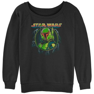 �X�^�[ �E�H�[�Y ���f�B�[�X �g�b�v�X T�V���c �p�C�� Juniors' Star Wars Boba Tea Slouchy Terry Black �u���b�N