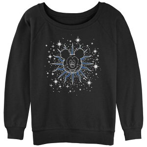 �f�B�Y�j�[ ���f�B�[�X �g�b�v�X T�V���c �p�C�� �O���t�B�b�N Disney Juniors' Mickey Mouse Celestial Portrait Graphic Slouchy Terry Black �u���b�N