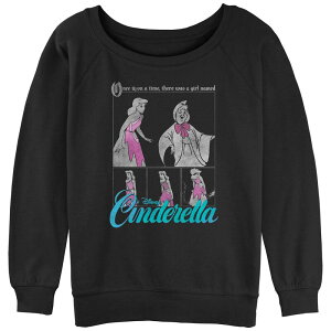 �A�j���L�����N�^�[ ���f�B�[�X �g�b�v�X T�V���c �p�C�� �O���t�B�b�N Licensed Character Juniors' Cinderella Wither Fairy Godmother Graphic Slouchy Terry Black �u���b�N