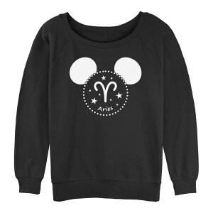 �f�B�Y�j�[ ���f�B�[�X �g�b�v�X T�V���c �p�C�� �O���t�B�b�N Disney Juniors' Mickey Mouse Ariesign Graphic Slouchy Terry Black �u���b�N