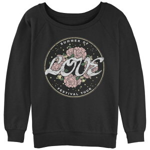�A���u�����f�b�h ���f�B�[�X �g�b�v�X T�V���c �p�C�� �O���t�B�b�N Unbranded Juniors' Summer Of Love Festival Tour Stamp Slouchy Terry Graphic Pullover Black �u���b�N