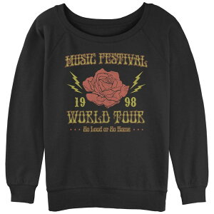 �A���u�����f�b�h ���f�B�[�X �g�b�v�X T�V���c �p�C�� �O���t�B�b�N Unbranded Juniors' Music Festival 1998 World Tour Slouchy Terry Graphic Pullover Black �u���b�N