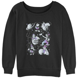 �f�B�Y�j�[ ���f�B�[�X �g�b�v�X T�V���c �p�C�� �O���t�B�b�N Disney's Mickey Mouse And Friendspace Gathering Juniors' Graphic Slouchy Terry Black �u���b�N