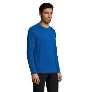 �\���Y ���f�B�[�X �g�b�v�X T�V���c SOLS Mensporty Long Sleeve Performance T-Shirt Royal Blue �u���[