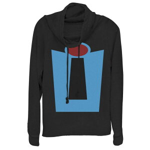 �f�B�Y�j�[ �s�N�T�[ ���f�B�[�X �g�b�v�X T�V���c �O���t�B�b�N Disney / Pixar's Incredibles Blue Suit Juniors' Halloween Cowlneck Graphic Lightweight Long Sleeve Black �u���b�N