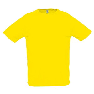 �\���Y ���f�B�[�X �g�b�v�X T�V���c SOLS Mensporty Short Sleeve Performance T-Shirt Lemon