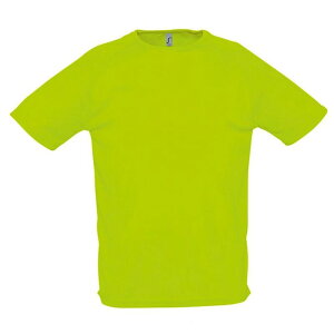 �\���Y ���f�B�[�X �g�b�v�X T�V���c SOLS Mensporty Short Sleeve Performance T-Shirt Neon Green �l�I����1