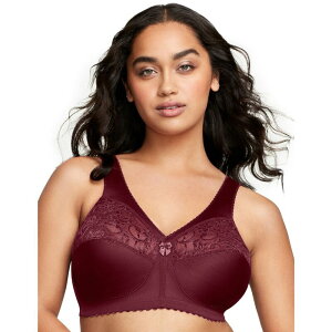 �O���}���C�Y ���f�B�[�X �A���_�[�E�F�A �u���W���[ Glamorise MagicLift Original Full-Figure Wirelessupport Bra 1000 Burgundy �o�[�K���f�B