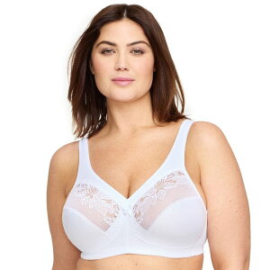 �O���}���C�Y ���f�B�[�X �A���_�[�E�F�A �u���W���[ �~�j Glamorise Full-Figure MagicLift Wire-free Minimizer Support Bra 1003 White �z���C�g