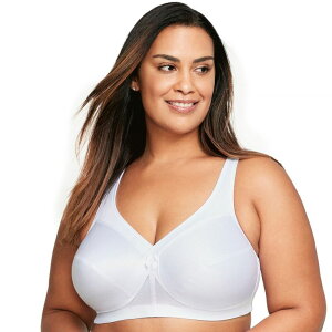 �O���}���C�Y ���f�B�[�X �A���_�[�E�F�A �u���W���[ �v���X�T�C�Y Plusize Glamorise Full-Figure MagicLift Active Wire-free Support Bra 1005 White �z���C�g