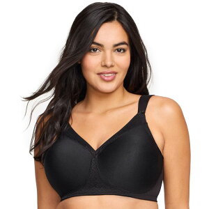 �O���}���C�Y ���f�B�[�X �A���_�[�E�F�A �u���W���[ �v���X�T�C�Y T�V���c Plusize Glamorise Full-Figure MagicLift Non-Padded Wire-Free T-Shirt Bra 1080 Black �u���b�N