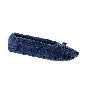 �A�C�\�g�i�[ ���f�B�[�X �V���[�Y �T���_�� isotoner Chevron Women's Ballet Slippers Navy Blue �l�C�r�[