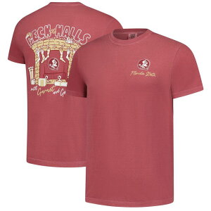 �C���[�W���� ���f�B�[�X �g�b�v�X T�V���c Image One Men's Garnet Florida State Seminoles Deck the Halls Comfort Colors T-Shirt Fsu Red ���b�h