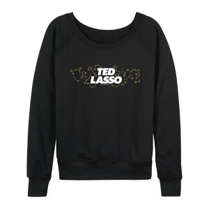 �A�j���L�����N�^�[ ���f�B�[�X �g�b�v�X T�V���c �p�C�� Licensed Character Women's Ted Lassoccer Play French Terry Long Sleeve Tee Black �u���b�N