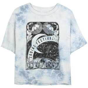 �A�j���L�����N�^�[ ���f�B�[�X �g�b�v�X T�V���c �O���t�B�b�N Licensed Character Juniors' Under Moonlight Zodiac Festival Graphic Tee White Blue �z���C�g