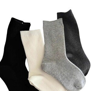 �A���i�J�V ���f�B�[�X �A���_�[�E�F�A �C�� ���u �j�b�g Anna-Kaci Women's 4-Pairibbed Knit Crew Socksoft Essential Socks for Casual Wear Layering Multicolors �}���`�J���[