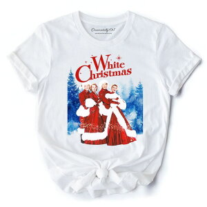 �I�[�i�����^���[ ���[ ���f�B�[�X �g�b�v�X T�V���c OrnamentallyYou I �f m Dreaming of a White Christmas T-Shirt 1954 Classic Holiday Inn Movie Tee White �z���C�g
