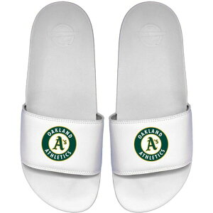 yz Aufbh Y T_ V[Y Men's ISlide White Oakland Athletics Primary Motto Slide Sandals Oas White