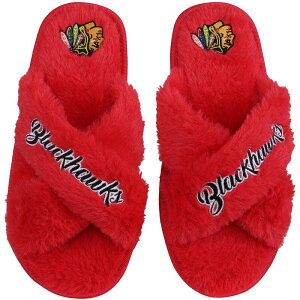 �A���u�����f�b�h ���f�B�[�X �V���[�Y �T���_�� Unbranded Women's FOCO Chicago Blackhawkscript Crosslide Slippers Hwk Red ���b�h