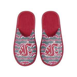 yz Aufbh Y T_ V[Y Men's FOCO Washington State Cougars Scuff Logo Slide Slippers Wsc Red