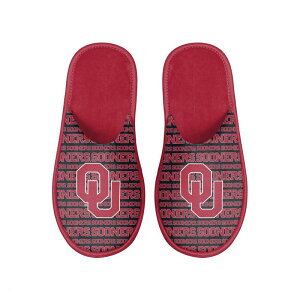 yz Aufbh Y T_ V[Y Men's FOCO Oklahoma Sooners Scuff Logo Slide Slippers Okl Red