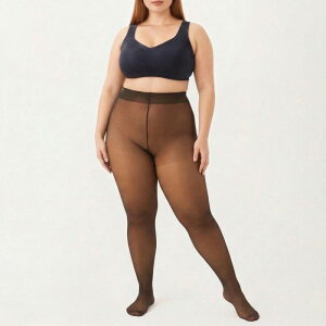 �A���i�J�V ���f�B�[�X �A���_�[�E�F�A �C�� �t���[�X Anna-Kaci Women's Fleece-Lined Bare-Legs Pantyhose with Skin-Transparent Effect and Fleece-Free Feet Light Beige �x�[�W��
