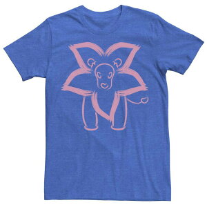 �A�j���L�����N�^�[ ���f�B�[�X �g�b�v�X T�V���c Licensed Character Men's Cartoonetwork Steven Universe Flower Lion Outline Tee Royal Heather �w�U�[