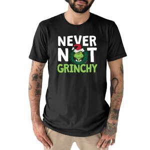 �A�j���L�����N�^�[ ���f�B�[�X �g�b�v�X T�V���c Licensed Character Men's Dr. Seuss The Grinch Never Not Grinchy Tee Black �u���b�N