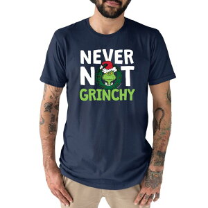 �A�j���L�����N�^�[ ���f�B�[�X �g�b�v�X T�V���c Licensed Character Men's Dr. Seuss The Grinch Never Not Grinchy Tee Navy �l�C�r�[