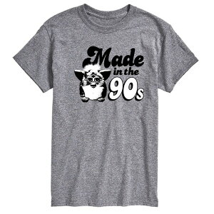 �n�Y�u�� ���f�B�[�X �g�b�v�X T�V���c �O���t�B�b�N Men's Furby Made In the 90's Graphic Tee by Hasbro Heathre Gray �O���[