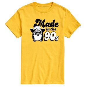 �n�Y�u�� ���f�B�[�X �g�b�v�X T�V���c �O���t�B�b�N Men's Furby Made In the 90's Graphic Tee by Hasbro Yellow �C�G���[