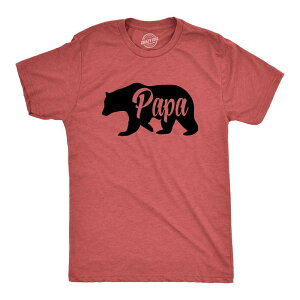 �N���C�W�[�h�b�O T�V���c ���f�B�[�X �g�b�v�X Crazy Dog T-Shirts Mens Papa Bear Funny Shirts for Dads Gift Idea Humor Novelty Tees Family T shirt Heathered �w�U�[