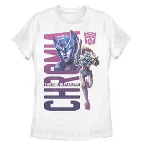 �A�j���L�����N�^�[ ���f�B�[�X �g�b�v�X T�V���c �O���t�B�b�N Licensed Character Juniors' Transformers Chromia Fearless Graphic Tee White �z���C�g