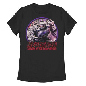 �A�j���L�����N�^�[ ���f�B�[�X �g�b�v�X T�V���c �O���t�B�b�N Licensed Character Juniors' Transformers Megatron Decepticon Leader Graphic Tee Black �u���b�N