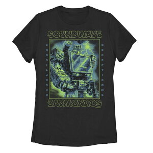 �A�j���L�����N�^�[ ���f�B�[�X �g�b�v�X T�V���c �O���t�B�b�N Licensed Character Juniors' Transformers: War For Cybertron Soundwave Portrait Graphic Tee Black �u���b�N