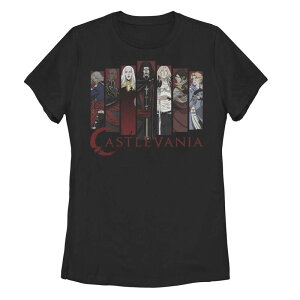 �A�j���L�����N�^�[ ���f�B�[�X �g�b�v�X T�V���c �O���t�B�b�N Licensed Character Juniors' Netflix Castlevania Character Panels Graphic Tee Black �u���b�N