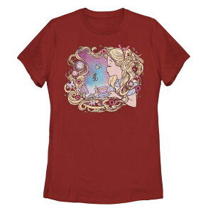 �f�B�Y�j�[ ���f�B�[�X �g�b�v�X T�V���c �O���t�B�b�N Juniors' Disney's Alice In Wonderland Alice Dream Paint Graphic Tee Red ���b�h