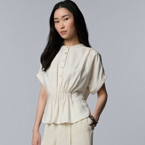 ���F���E�H�� ���f�B�[�X �g�b�v�X �V���c �M���U�[ Women'simply Vera Wang Ruched Waistop Birch
