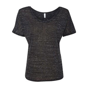 �x���L�����o�X ���f�B�[�X �g�b�v�X T�V���c Bella+Canvas BELLA + CANVAS Womenslouchy Tee Black Marble �u���b�N
