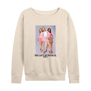 �A�j���L�����N�^�[ ���f�B�[�X �g�b�v�X T�V���c �p�C�� Licensed Character Women's Mean Girls Can't Sit With Us French Terry Long Sleeve Tee Beige �x�[�W��