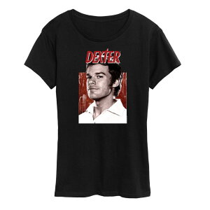 �A�j���L�����N�^�[ ���f�B�[�X �g�b�v�X T�V���c �O���t�B�b�N Licensed Character Women's Dexter Portrait Graphic Tee Black �u���b�N