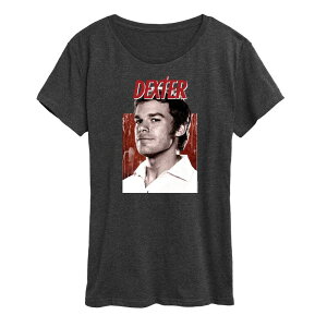 �A�j���L�����N�^�[ ���f�B�[�X �g�b�v�X T�V���c �O���t�B�b�N Licensed Character Women's Dexter Portrait Graphic Tee Dark Gray �O���[