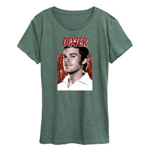 �A�j���L�����N�^�[ ���f�B�[�X �g�b�v�X T�V���c �O���t�B�b�N Licensed Character Women's Dexter Portrait Graphic Tee Heather Juniper �w�U�[