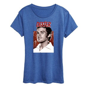 �A�j���L�����N�^�[ ���f�B�[�X �g�b�v�X T�V���c �O���t�B�b�N Licensed Character Women's Dexter Portrait Graphic Tee Royal Blue �u���[