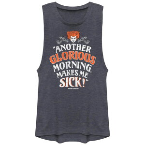 �f�B�Y�j�[ ���f�B�[�X �g�b�v�X T�V���c �O���t�B�b�N Disney's Hocus Pocus Winifred Sanderson Another Glorious Morning Makes Me Sick Juniors' Graphic Tank Top Denim Heather �w�U�[