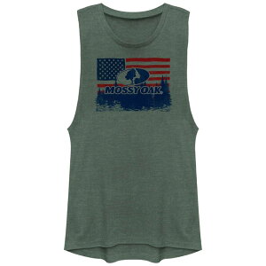 �A�j���L�����N�^�[ ���f�B�[�X �g�b�v�X T�V���c �O���t�B�b�N Licensed Character Juniors' Mossy Oak USA Flag Forest Graphic Tank Topine Heather �w�U�[