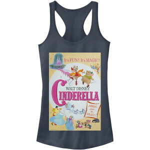 �f�B�Y�j�[ ���f�B�[�X �g�b�v�X T�V���c ���B���e�[�W Juniors' Disney's Cinderella Vintage Poster Tank Top Indigo �C���f�B�S